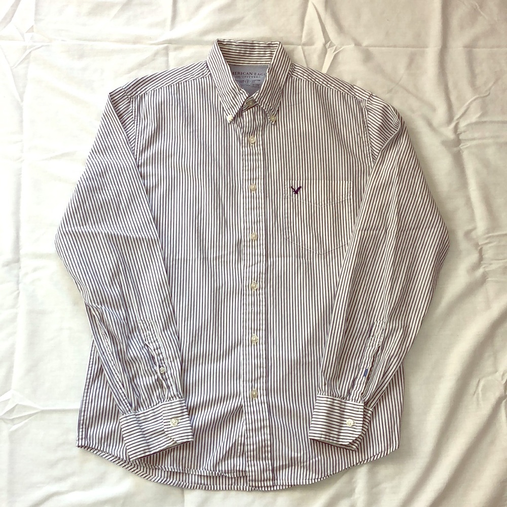 Mens American Eagle Standard Fit Button-Down Shirt
